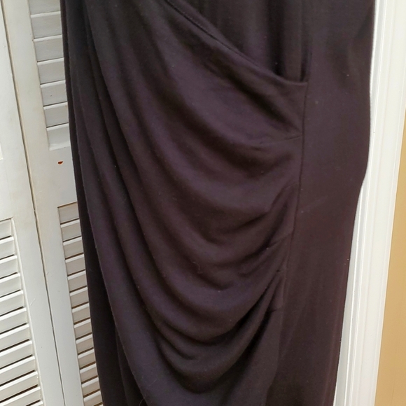 Torrid Size 3X Black Sleevless V-Neck Wrap Dress With Ruching. - Picture 5 of 7